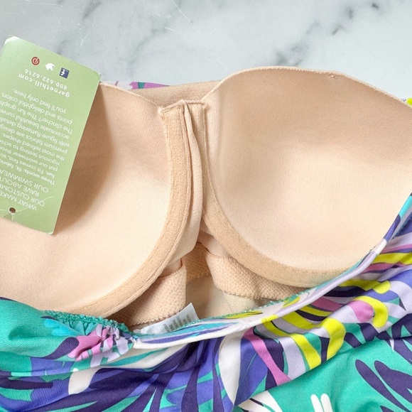 Garnet Hill Asymmetrical Ruched Bathing Suit - Picture 9 of 10